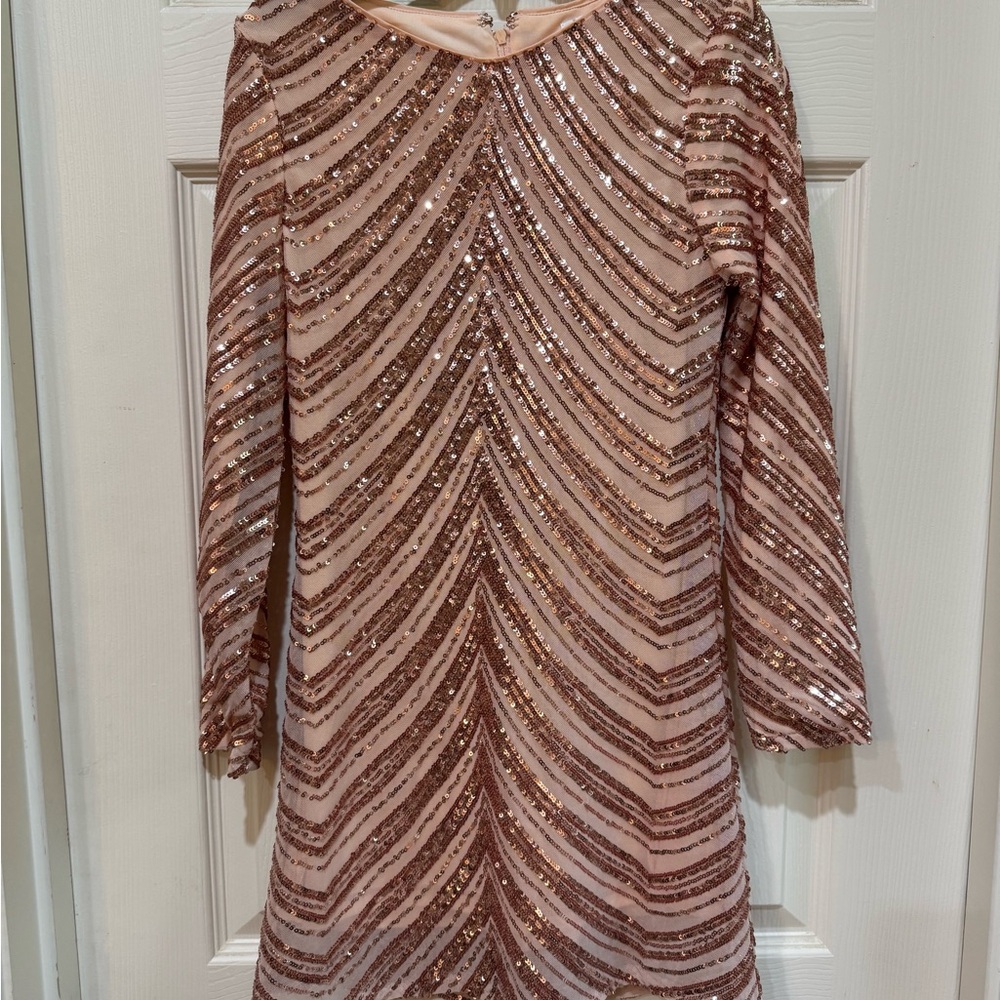 Sequin Striped Dress